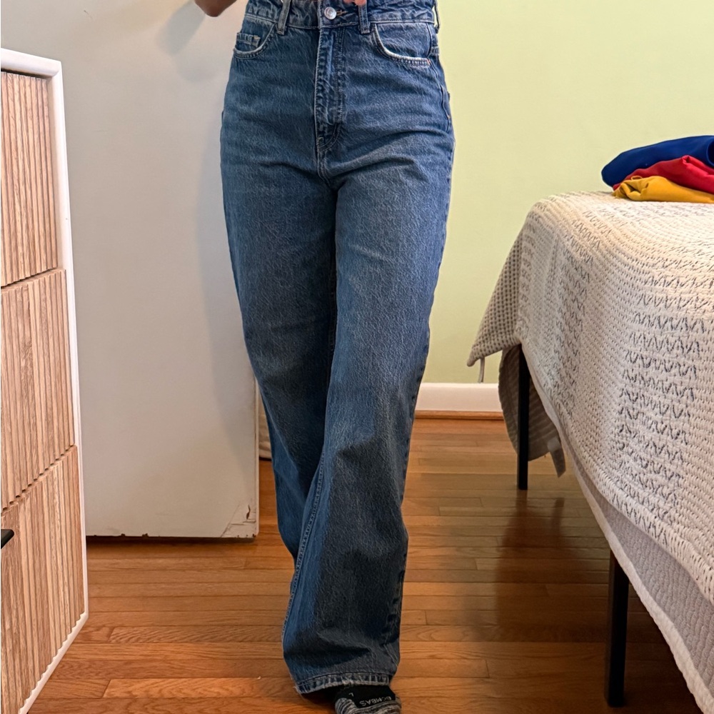 Zara High Rise Blue Women's Jeans